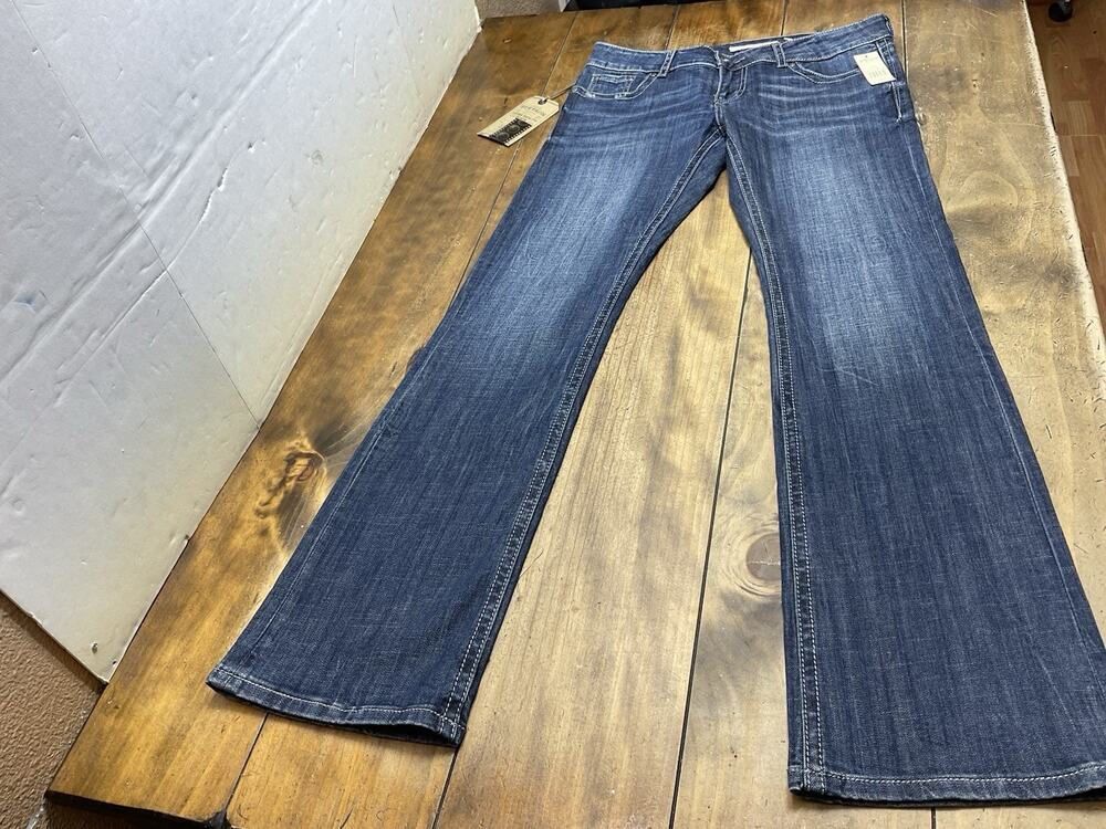 Stetson Hollywood Bootcut Jeans Womens 12 Long Blue Denim Western Stretch NWT